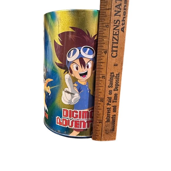 Vintage 1999 Digimon Adventure Collectible Tin RARE Greymon Koromon Bbulmon Garu - Picture 3 of 11
